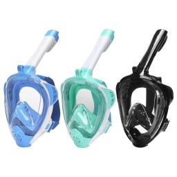 Máscara de mergulho subaquática anti-vazamento rosto cheio máscara anti nevoeiro óculos para crianças adulto equipamentos de natação - Image 1