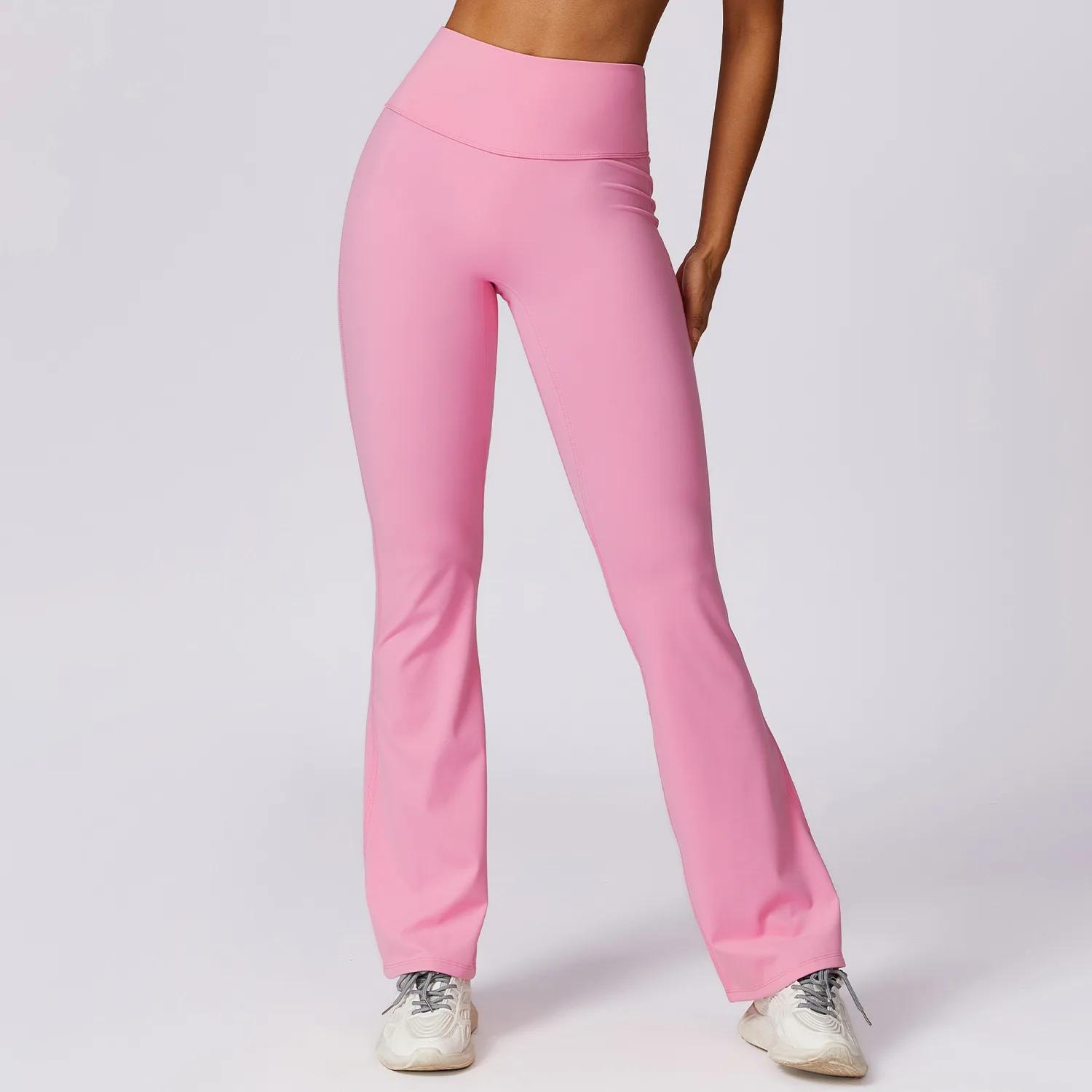 Cintura alta Yoga Bell-Bottoms para Mulheres, apertado, arranhar bunda levantamento, dança calças justas, calças desportivas, correndo Leggings, respirável Fitness Leggings - Image 1