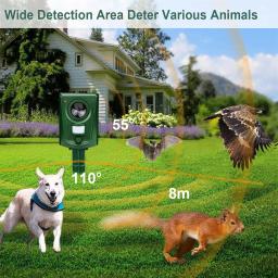 Repelente de animais ultrassônico, novo sensor ao ar livre, à prova d'água, jardim, pragas, mouse, raposa, gato, cachorro, morcego, repelente de animais, dissuasor, espantador - Image 3