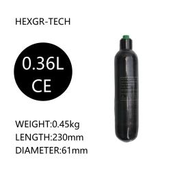 Fibra De Carbono Cilindro HPA Tanque, Cilindro De Gás De Alta Pressão, FX Caça Mergulho, M18 x 1.5, 4500Psi, 300Bar, 30Mpa0.42L, 0.5L, 500cc - Image 4