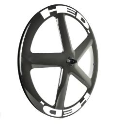 Conjunto de rodas de fibra de carbono para pista/estrada 700c, para bicicletas de estrada, dianteiro, cinco raios/roda a disco traseira, freios a disco fechados/rodas de freio de aro - Image 6