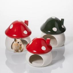 Gaiola De Cogumelo De Cerâmica para Pequenos Animais De Estimação, Produtos Pet, Suprimentos para Coelho, Furão, Chinchila, Rato, Hamster, Casa Bonita, Pet Products - Image 1