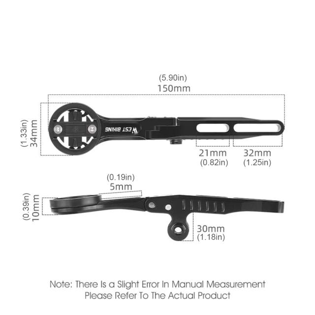 Suporte Frontal Ajustável para Bicicleta West Biking - Compatível com Cat Eye, GoPro, Garmin, Bryton e Wahoo