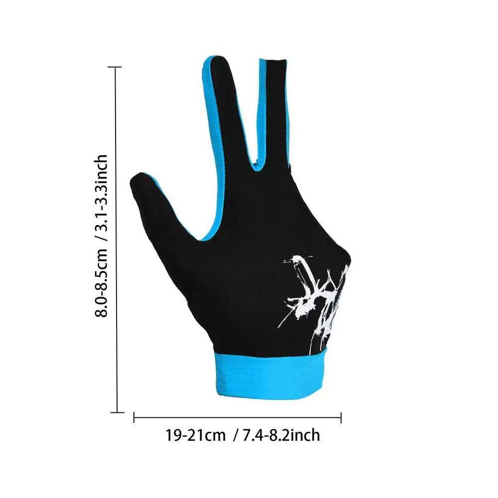 Luvas de treino da mão esquerda para bilhar, confortável, deslizamento fino, ajustável, durável, costurado duplo, 3 dedos, piscina predadora - Image 1