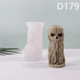 Silicone Polvo Esqueleto Vela Molde, Forma De Gesso, Arte De Escultura, Aromaterapia Gesso, Decoração De Casa, Presente Artesanal, D178-179 - Image 2