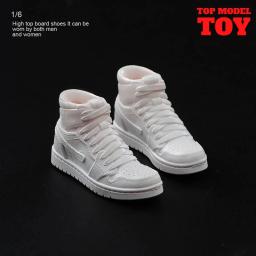 Sapatos de críquete branco modelo tênis, masculino e feminino soldado, pés removíveis, bonecas figura ação do corpo, 1:6 escala, 12" - Image 2