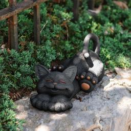 Kawaii Gato Sorridente Enfeites, Resina Encantos, Decoração para Casa, Miniaturas Artesanato, Mini Acessórios De Jardim - Image 1