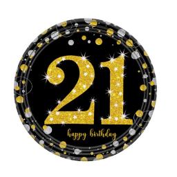 21 anos de idade festa de aniversário descartáveis utensílios de mesa feliz aniversário balões banner adulto 21th decorações de festa de aniversário suprimentos - Image 3