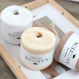 Fio De Crochet De Leite De Algodão Laço De Seda De Malha À Mão, Fio De Tricô Macio Quente, Suprimentos De Tricô Para Mão, Ponto Cruz, 50g por Pc - Image 2