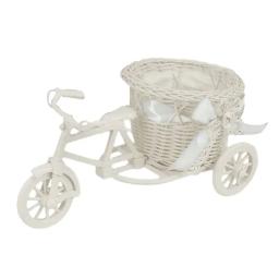 Cesta de flores tecida para bicicleta, arranjo de flores de simulação, cesta de plástico de vime, decoração de armazenamento, decoração de festa de casamento - Image 4