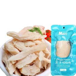 Petiscos naturais frescos nutritivos de alta proteína Pet Training Reward, Peito de frango cozido, cão e gato, novo, 50g - Image 1
