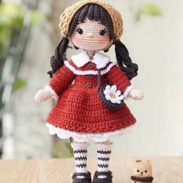 Artesanal crochê meninas crochê amigurumi bonecas gancho material conjunto fio de tricô para acessórios para casa padrão artesanato brinquedo ornamentos - Image 5