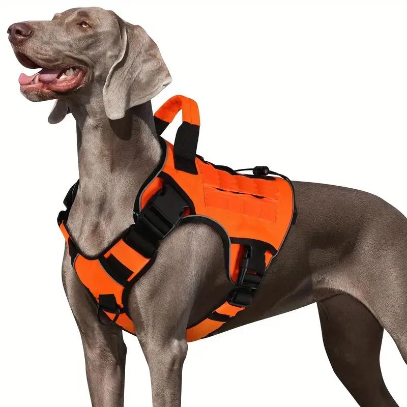 Arnês tático para cães ajustável sem puxar com alça para cães grandes – Colete militar reflexivo para Labrador Retriever, Siberiano H - Image 1