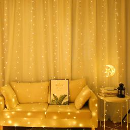 Cortina LED String Lights com controle remoto, Fairy Garland, lâmpada para Festival, Decoração de Natal, Festa, Casamento, Quarto, Casa - Image 5