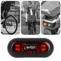 Capacete da motocicleta luz led moto capacete de segurança luz sinal ciclismo luzes advertência à prova dwaterproof água recarregável pisca - Image 3