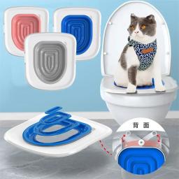 Kit De Treinamento De Banheiro De Plástico Para Gatos, Tapete Reutilizável, Treinador De Banheiro Para Animais De Estimação, Produto De Limpeza, Cachorro e Gatos - Image 1