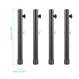 Extensores de perna de mesa dobráveis, 4 unidades, 20/44cm, níveis de aumento, extensores de altura de mesa ajustáveis para mesas dobráveis, pernas retas e dobradas - Image 4