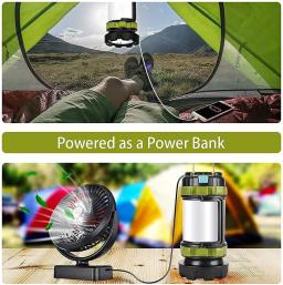 LED recarregável Camping Lantern, Power Bank, impermeável, lanterna para caminhadas, emergência, casa, ao ar livre, novo, 3000mAh - Image 3