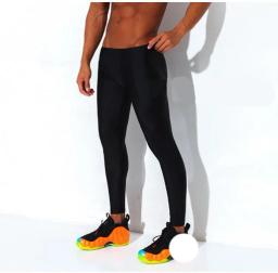 Homem de secagem rápida proteção solar puro preto carta mergulho e surf à prova dwaterproof água feminino capris náilon primavera quente calças natação - Image 5
