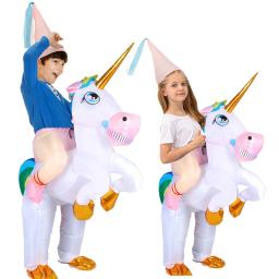 Fantasias infláveis de dinossauro e unicórnio para crianças e adultos, mascote animal, traje de cosplay anime, festa de Halloween, Purim, criança, novo - Image 5