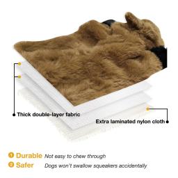 Squeaky Plush Squeaky Fox Fur Brinquedos para Pet, Squeaky Toy, Stuffingless, cão pequeno, médio, grande, Animais Suprimentos, 1Pc - Image 2
