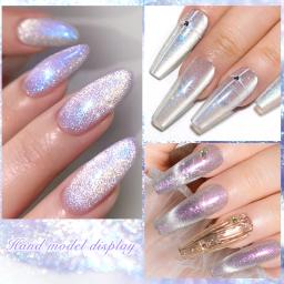 Aurora Cat Magnetic Esmalte Gel, Sparking Glitter, Laser Nail Art, Ímã Auroras, Semi Permanente, Gel UV, 7ml - Image 4