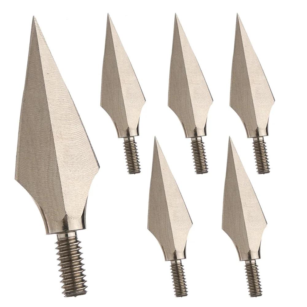 Broadheads para Archery Hunting, Broadheads para nosso eixo de 6,25 ", 77 Grain Willow-Leaf, Broad, pontas de parafuso, afiadas Screw-In Arrow Heads, 6 pcs, 12 pcs, 24 pcs - Image 1