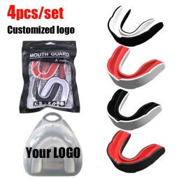 Mouth Guard para treinamento de combate, MMA Boxing Gum Shield, Esportes adultos Mouthguard, Futebol Wrestling Proteção dos dentes, Logotipo personalizado - Image 1