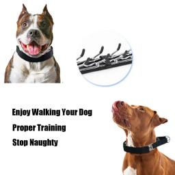 Dog Training Collar com fivela de liberação rápida, Prong Collar, Nylon Capa, Spike Pinch Collar - Image 4