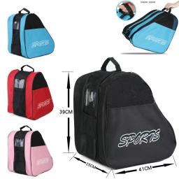 Saco de patins de rolo portátil saco de patinação no gelo grande capacidade respirável crianças patins inline saco de armazenamento patins sapatos de patinação saco - Image 1
