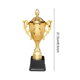 Troféu Plástico Dourado com Tampa Vencedores, Troféu para Vencedor, Crianças e Adultos, Basquete e Futebol, 8.5" - Image 6