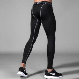 Leggings de ginástica de compressão para homens Calças de treinamento esportivo Dry Fit, Calças justas, Fitness, basquete, jogging, calças de treino, poliéster - Image 4