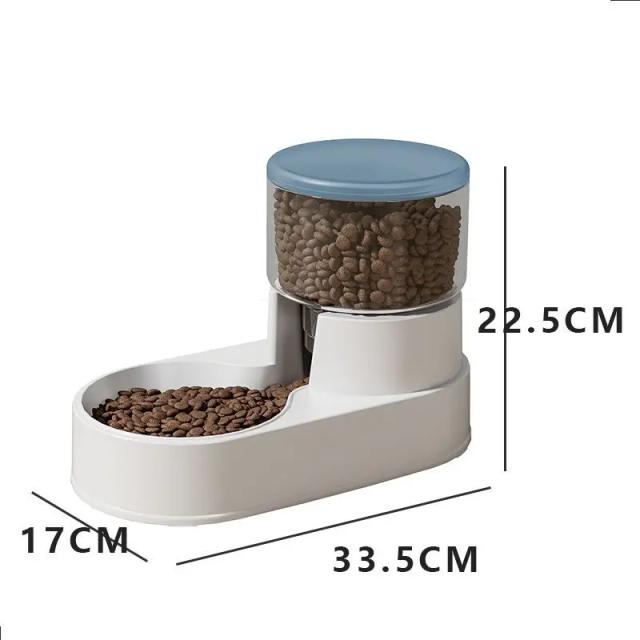 Alimentador Automático para Pets: Dispensador de Comida e Água Antiderrapante com Grande Capacidade para Cães e Gatos