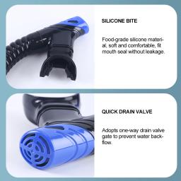 Tubo de respiração para adultos, snorkel completo, equipamento de mergulho, automático, válvula impermeável, produto comestível, bocal de silicone - Image 5