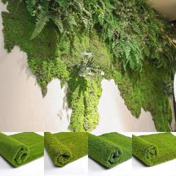 Verde 100cm * 100cm grama de musgo falso relvado folha de musgo artificial micro paisagem grama musgo parede painel decoração casa decoração do casamento - Image 2