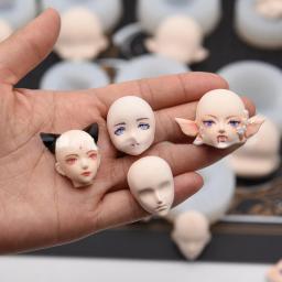 Caseiro Ultra Luz Argila Boneca Cara Molde, Cabeça De Boneca De Silicone, Modelagem Artesanato Suprimentos, Caráter De Cerâmica Dos Desenhos Animados, Ferramentas De Rosto - Image 2