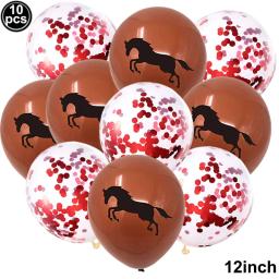 Conjunto de balões com confete e lantejoulas, balões de látex, para festa de aniversário infantil, cowboy e cowgirl, 10 unid - Image 6