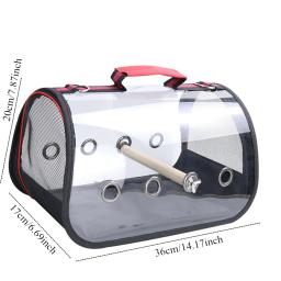 Gaiola para transporte de pássaros com poleiro, transporte espacial respirável, mochila para pássaros, mochila multifuncional para pássaros, ao ar livre - Image 2