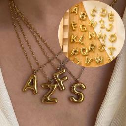 CARLIDANA-Pingente Letras Iniciais para Fazer Jóias DIY, 26 Colar Alfabeto, Aço Titânio, Acessórios - Image 1