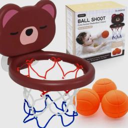 Um terno de brinquedo infantil mini bonito ursinho basquete banheiro brinquedos de banho atirar na cesta jogos na piscina - Image 3