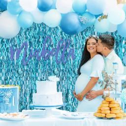 Decoração Cortina De Chuva De Balão, Ondulação De Água Azul, Acessório De Moda De Festa Para Casamento, Aniversário, Evento De Cúpula, Aniversário, 2m X 1m - Image 4