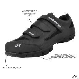 Sapatilha Mtb Ciclismo High One Preta + Pedal Wellgo M919 - Image 4