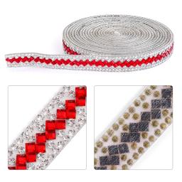 Fita de cristal auto-adesiva, guarnição strass para vestuário DIY sapatos sacos e vestidos decoração, 1 quintal, 91cm - Image 5