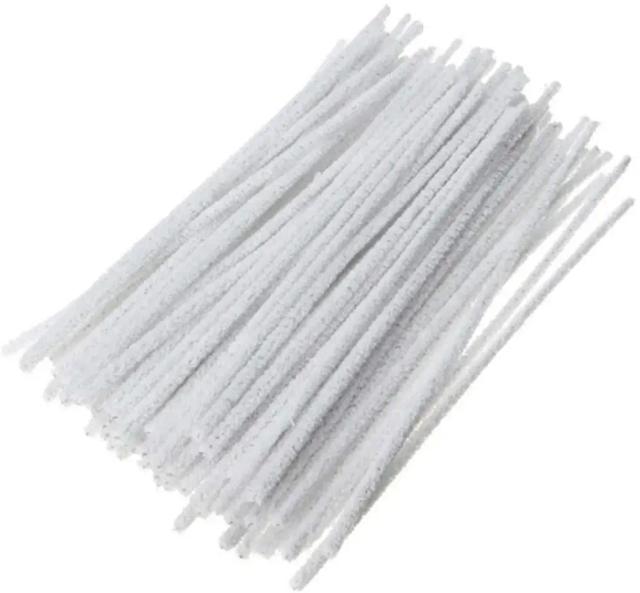 Limpadores de Cachimbo Macios Descartáveis com Hastes Longas de Chenille - 50 Peças para Cachimbos de Vidro e Tabaco, Ideal para Artesanato DIY