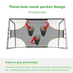 Rede portátil do objetivo do futebol com marcar zonas, futebol exterior de dobramento, auxílio do treinamento do alvo, futebol T do quintal - Image 2