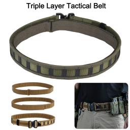 Tactical coldre Battle Belt, 5,56mm, 9mm Pouch, Folding Dump Pouch, Molle Nylon 1000D, Quick Release Cintos, Utility Belt Set - Image 3