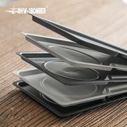 MHW-3BOMBER-Stainless Steel Food Serving Tray, Chic Coffee Bar Acessórios, Cozinha retangular placas decorativas, 3 Pieces Set - Image 5