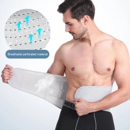Cinto de apoio lombar ajustável cinta lombar escoliose fitness levantamento de peso agachamento duro puxando cinto muscular abdominal - Image 2