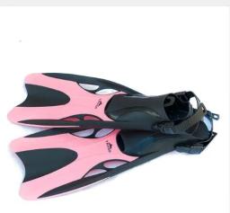 Barbatanas de natação adulto curto mergulho snorkeling sapatos barbatanas caminhada pé flipper barbatanas mergulho com calcanhar - Image 3