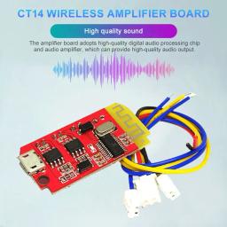 Amplificador De Áudio Com Porta De Carregamento, Amp De Potência Compatível Com Bluetooth, DIY Caixa De Som Speaker Refitting, CT14 Micro 4.2 - Image 6